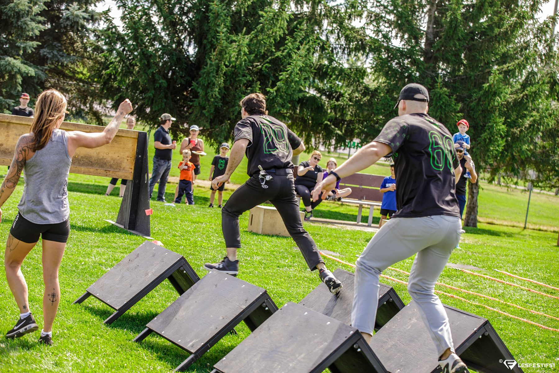 Le parcours du Ninja, un parcours sportif pour les écoles, les camps et les festival dans le secteur de Québec.